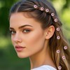 Oblihumoy 20Pcs Small Rose Flower Hair Clips for Women Mini