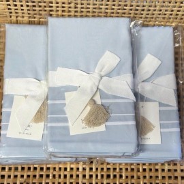 Serena & Lily NEW Serena & Lily Soho Sateen Euro Pillow Sham-Sky Blue/White