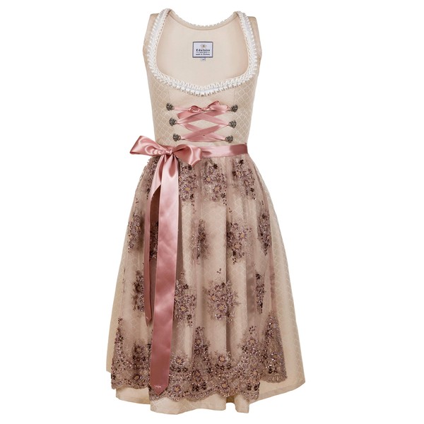 Edelnice Trachtenmode Bavarian Women's Designer Midi Dirndl Cécilia Dress 2-Pieces