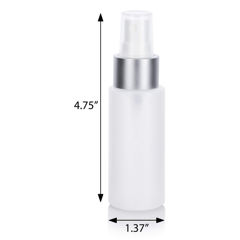 JUVITUS Clear Natural Refillable Plastic Squeeze Bottle with Silver Fine