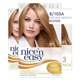 Clairol Nice 'N Easy Permanent Color, 103A Natural Medium Neutral Blonde, for Women, 1 Application Hair Color