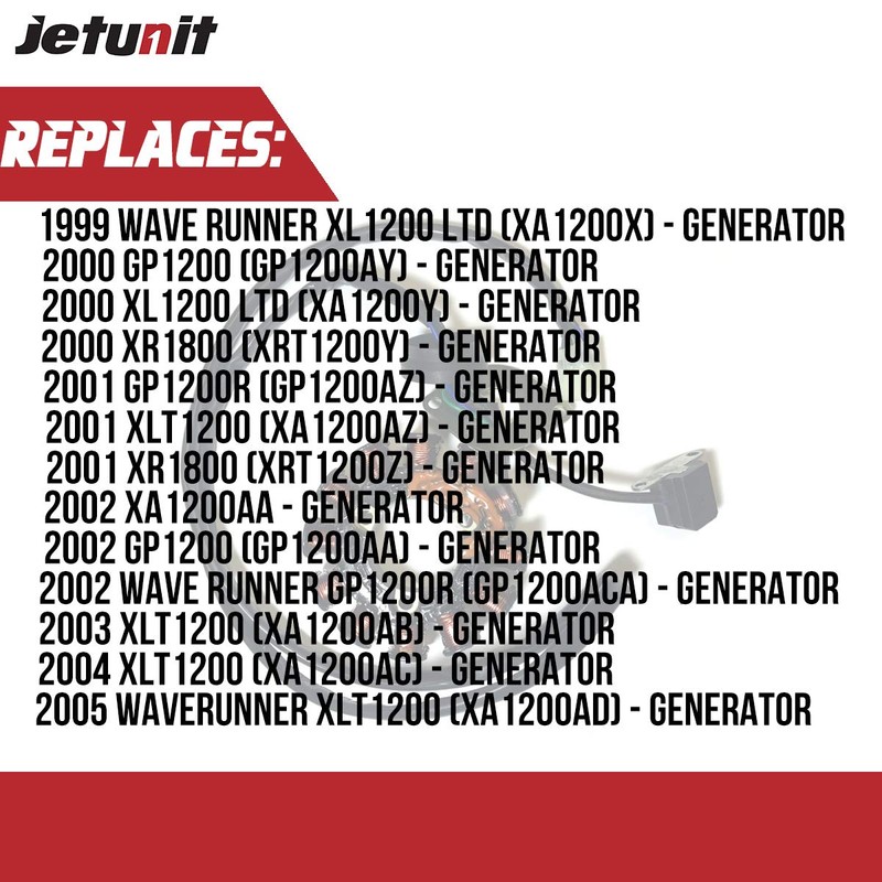 jetunit Stator for Yamaha Jet-Ski 66V-85510-00-00 XL 1200 LTX/XLT 1200/