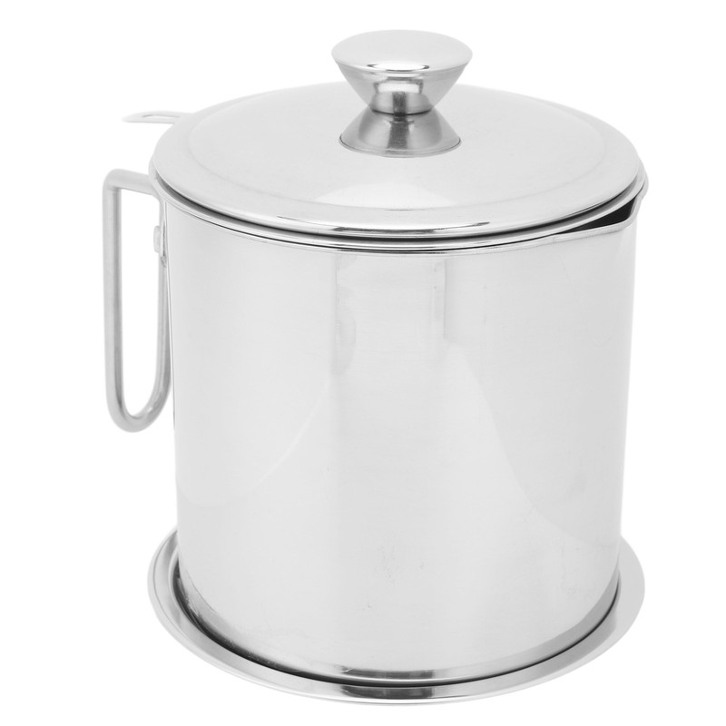 Grease Container 304 Stainless Steel Dustproof Large Capacity Fine Strainer