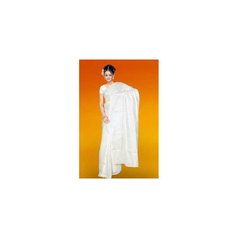 Trendofindia Indian Bollywood Fashion Sari Fabric Ladies Costume Dress White