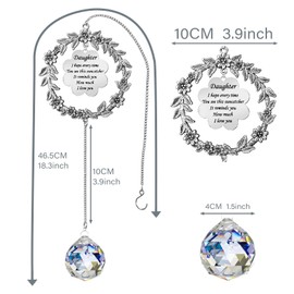 Peili Suncatcher: Crystal, Metal Daughter Gift for Multiple Occasions (Valentines Day, Birthday, Thanksgiving, Christmas)