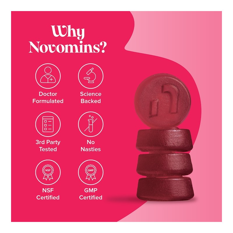 Novomins Multivitamin Peach Flavour 60 Gummies 30 Days Supply