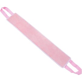 Aplicador de Bronceador Espalda Flocado Rosa, Banda Aplicadora de Loción para Autobronceador Corporal, Accesorio para Aplicación Uniforme Rayas en Protección Solar y Cremas
