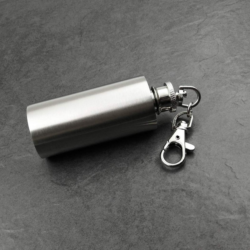 iSavage 1.5oz Hip Flask 18/8 Stainless Steel Cylinder Shaped Mini