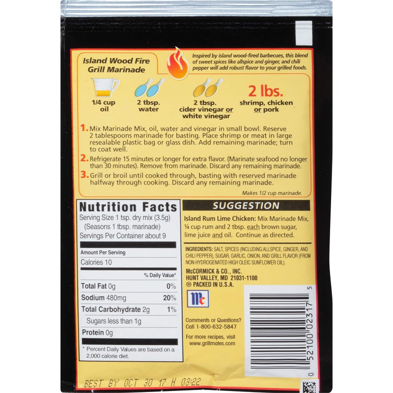 McCormick Grill Mates Mesquite Marinade - 1.06-Oz (6-Pack)