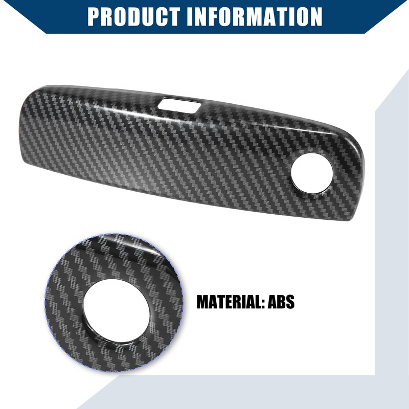 Hihaha Exterior Outside Door Handle Trim Cover Carbon Fiber Pattern