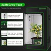 MELONFARM 2x2 Grow Tent, 24"x24"x48'' High Reflective 600D Diamond Mylar