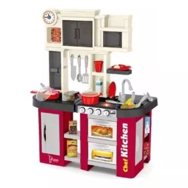 GMOR Cocina Cocinita Infantil Luz, Sonido Y Agua 58 Piezas