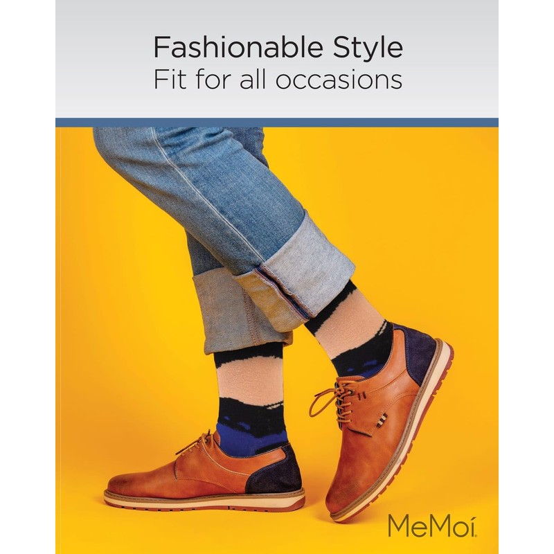 MeMoi Paint Block Cotton Blend Crew Sock 3 Pack Black-Red