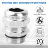 2 Pcs 3/4" NPT Stainless Steel Waterproof Cable Gland, IP68