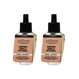 Bath & Body Comfort: Vanilla + Patchouli Wallflowers Fragrance Refill 2-pack, 1.6 fl. oz. total (Packaging Label Style May Vary)