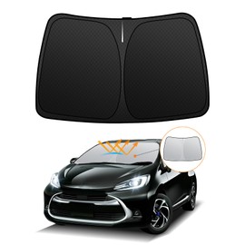 Windshield Sun Shade, Vehicle-Specific, UV Protection, No Suction Cup Required, Light Shielding, Insulation, Summer, Easy to Put On and Remove, Interior Parts, Foldable, Storage Bag Included
