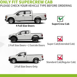 AUTOSAVER88 6.5 Inches Running Boards Compatible with 2009-2014 Ford F150 Super Crew Cab, Side Steps Nerf Bar