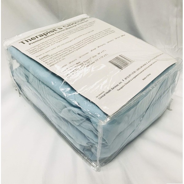 Therapist’s Choice® Premium Flannel Sheet 3-Piece Set, for Massage Tables, Includes Flat Sheet, Fitted Sheet, and Fitted Face Rest Cover (Blue)