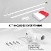 UD_G128 Combo Pack: 6 Ft Tangle Free Spinning Flagpole (White)