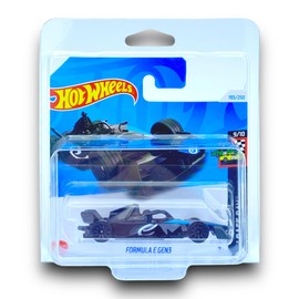 Hot Wheels Formula E Gen3 (Black & Blue) 9/10 HW Race Day - 2024-193/250 (Short Card) - includes a KLAS Car Keeper Protector Case - HRY66