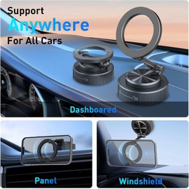 OPVICAM Car Phone Holder for Magsafe [Strongest Suction & Magnetic] 360° Adjustable Car Phone Mount, Cell Phone Holders for Your Car for All Smartphones & All Car Models