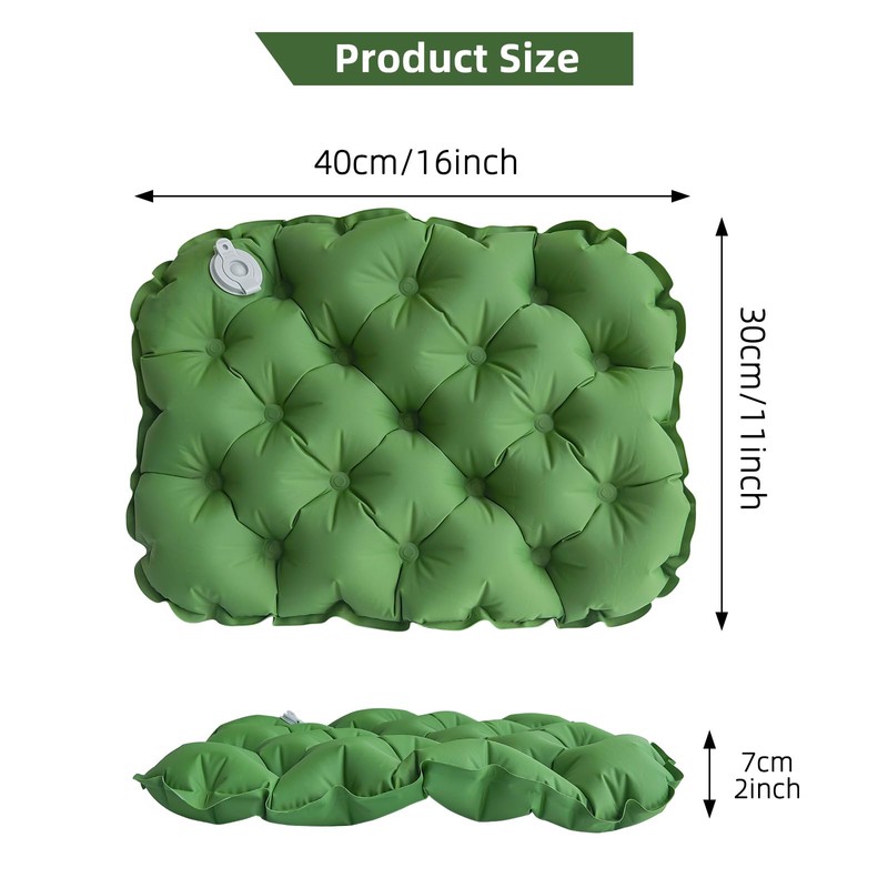 Moonlight Miles Inflatable Seat Cushion,Portable Stadium,Airplane Seat Pad for Travel,Camping,Hiking,Lightweight,Waterproof,Supports