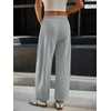 Fisoew Women's Barrel Leg Sweatpant Drawstring Elastic Waisted Wide Leg