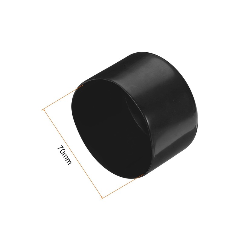 TA-VIGOR 4Pcs Rubber End Caps, 70mm ID Round Flexible Screw
