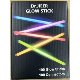 Dr.JIEER 100 pack Glow Sticks Party Packs, Premium Neon Glowsticks -Neon Glow Stick Pack for Party Birthday Concert