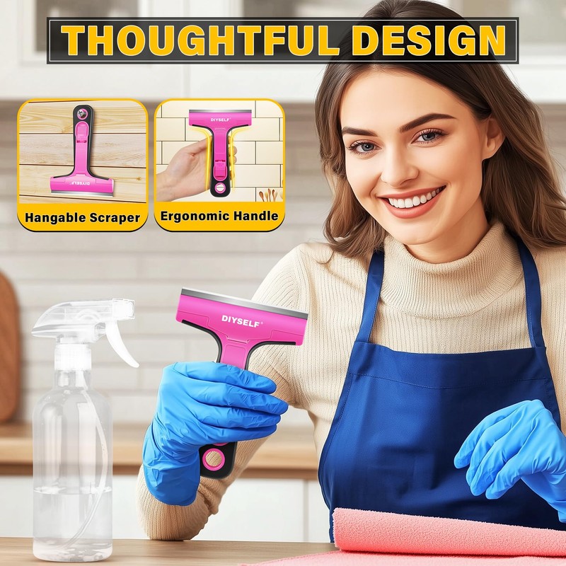 DIYSELF 1 Pack Razor Blade Scraper, Window Scraper with Razor
