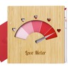 Love Meter Card for Him Her Wooden Anniversary Card Love