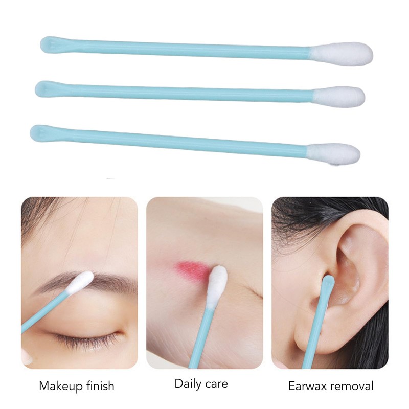 100PCS 2 in 1 Cotton Swabs Double Head Cleaning Ear