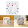 Sluswallow White 60-Minute Mechanical Kitchen Timer Wind Up Timer Visual