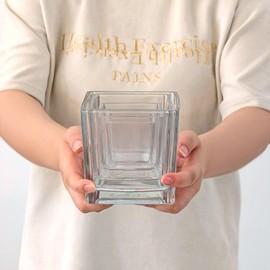 Set of 8 Square Glass Vases – 2.36in /3.15in/ 4in/5in Clear Flower Vase, Plant Terrariums, or Candle Holders for Wedding Centerpieces, Office Decor, Home Décor, Parties, and Various Events