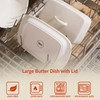 Sweese Large Butter Dish with Lid for Countertop, Porcelain 8oz