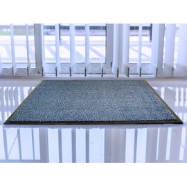 Ultralux Indoor Entrance Mat | Blue | Polypropylene Fibers and Anti-Slip Vinyl Backed Entry Rug Doormat | Home or Office Use | Multiple Sizes (35” x 59”)