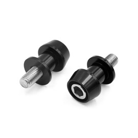 Sourcingmap 2pcs 10mm Thread Dia Black Swingarm Swing Arm Spool Motorcycle Slider Stand Bobbins
