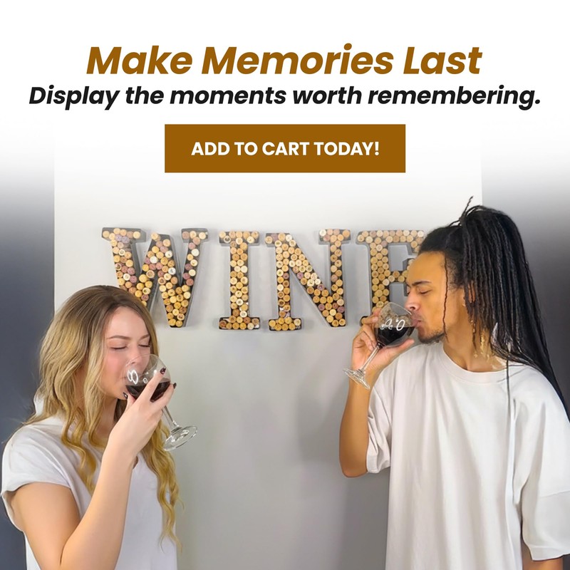 Made Easy Kit Metal Letter Wine Cork Keepsake Saver &