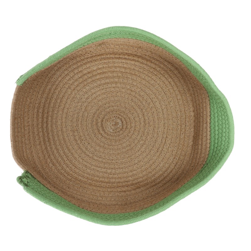 Round Cat Bed Cotton Rope Woven Basket Multipurpose Sleeping Scratching