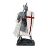 Templar White Cloak Medieval Crusader Swordsman Knight W/ Cross Shield
