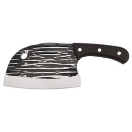 Professional Butcher Damascus Pattern Cleaver Knife – Full Tang High-Carbon Steel Blade with Ergonomic PLASTIC Handle and Triple Rivets – 10-Inch, for Meat, Fish, and Vegetable Cutting