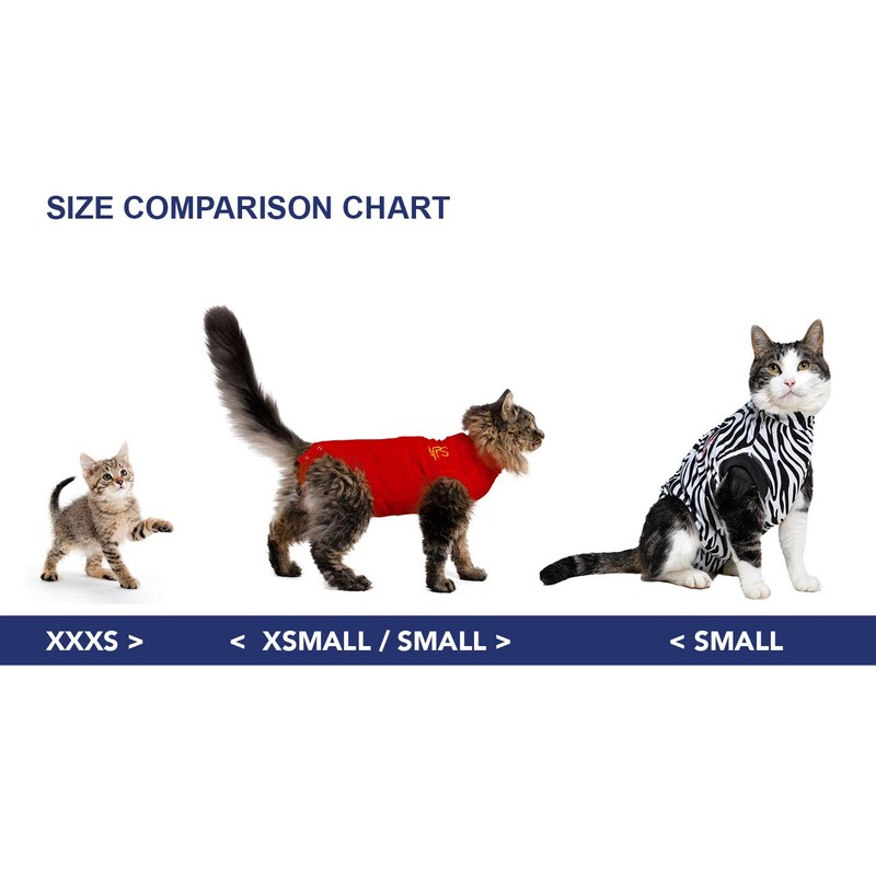 MPS Medical Pet Shirt Cat, Surgery Recovery Suit, Orange, X-Small
