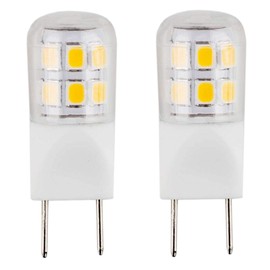 CBconcept UL-Listed, G8 LED Light Bulb (Shorter 35mm Length), 2-Pack, 2 Watt, 220 Lumen, NOT Dimmable, Pure White 6000K, 360° Beam Angle, 20W Equivalent, JCD Halogen Replacement Bulb