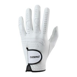 OZERO Golf Glove, Sheepskin FusiouFit, Left Hand, Breathable with Perforations for Hot Weather (White, XL)