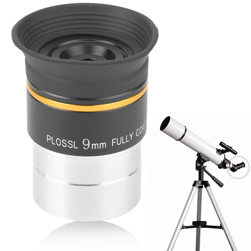 1.25inch Plossl Eyepiece 9mm Fully Coated Metal for Astronomic Telescope