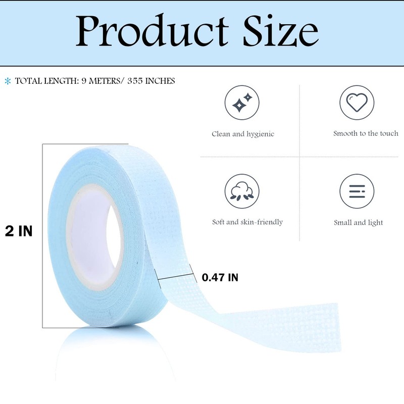 JASSINS 6 Rolls Eyelash Tape, Adhesive Fabric Eyelash Tapes, Adhesive