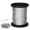 316 Stainless Steel Cable, 200FT 1/32IN Wire Rope with 50Pcs