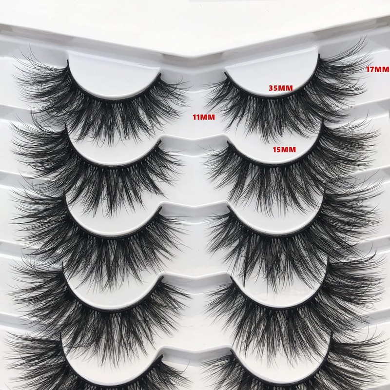 Pooplunch False Eyelashes 8D Cat Eye Volume Wispy Clusters Faux