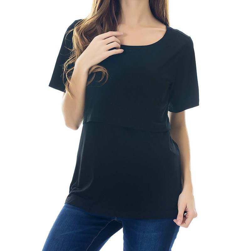 Smallshow Smallshow 3 Pcs Maternity Nursing T-Shirt Nursing Tops Army