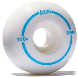 [CCS] Skateboard Wheels - 52mm, 53mm, 54mm, 56mm - 100A (White, 54mm)